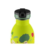 Kids Bottle Veggie Friends Pipetli Paslanmaz Çelik Çocuk Su Matarası 500 ml - Görsel 4