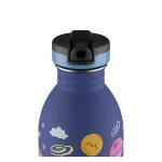 Kids Bottle Space Friends Pipetli Paslanmaz Çelik Çocuk Su Matarası 500 ml - Görsel 4