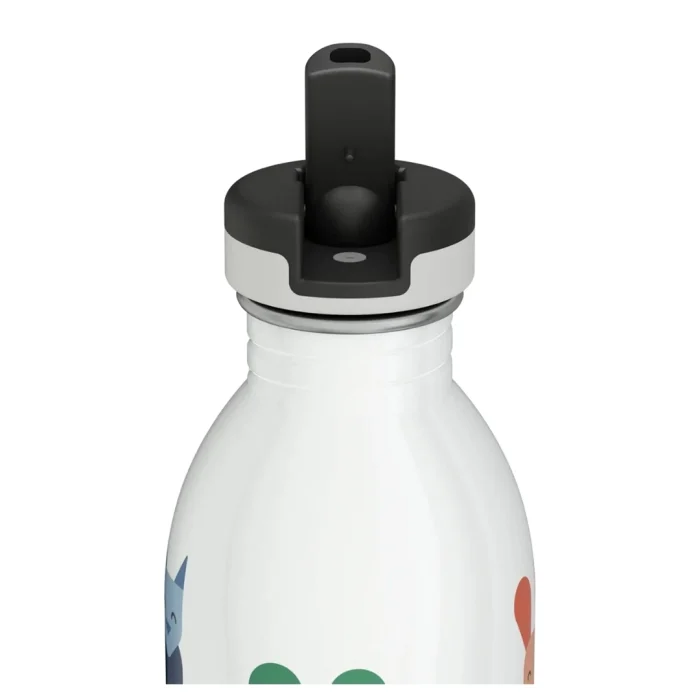 Kids bottle best friends pipetli paslanmaz çelik çocuk su matarası 500 ml - görsel 3