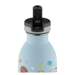Kids Bottle Sweet Friends Pipetli Paslanmaz Çelik Çocuk Su Matarası 500 ml - Görsel 4