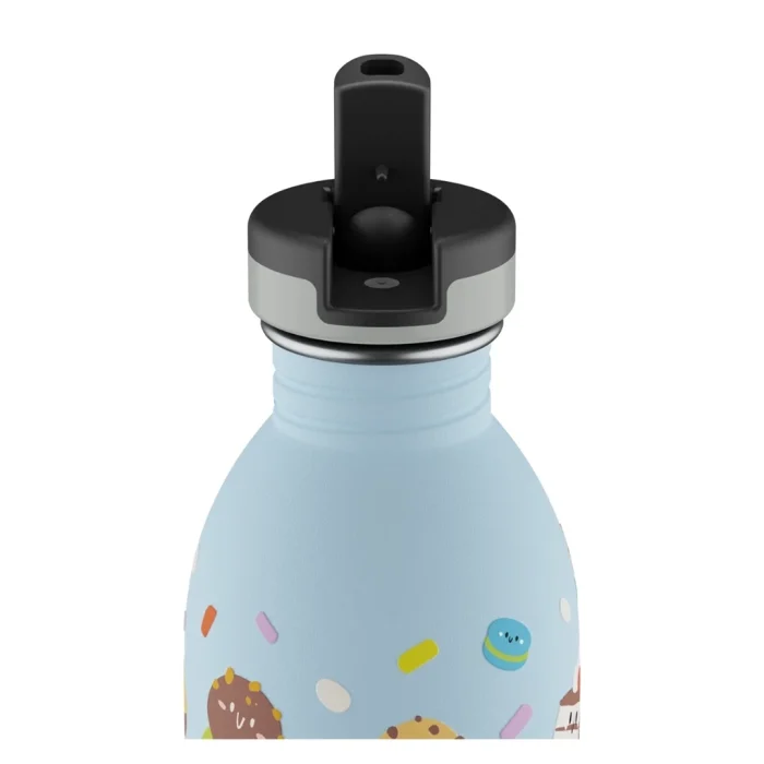 Kids bottle sweet friends pipetli paslanmaz çelik çocuk su matarası 500 ml - görsel 4