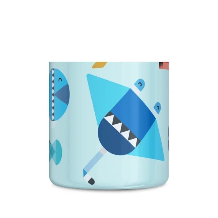 Kids bottle sea friends pipetli paslanmaz çelik çocuk su matarası 500 ml - görsel 3