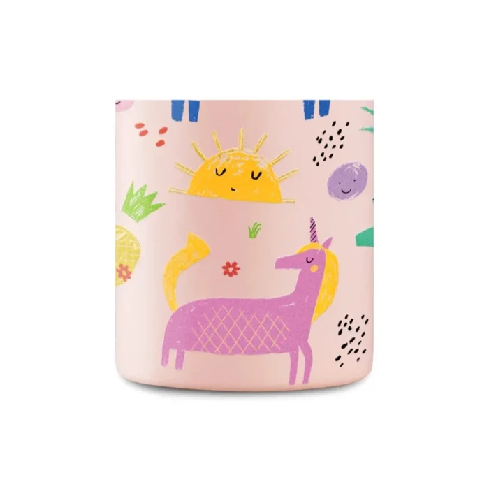 Kids bottle magic friends pipetli paslanmaz çelik çocuk su matarası 500 ml - görsel 5