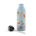 Kids Bottle Sweet Friends Pipetli Paslanmaz Çelik Çocuk Su Matarası 500 ml - Görsel 3