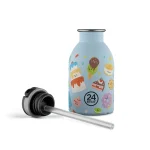 Kids Bottle Sweet Friends Pipetli Paslanmaz Çelik Çocuk Su Matarası 250 ml - Görsel 4