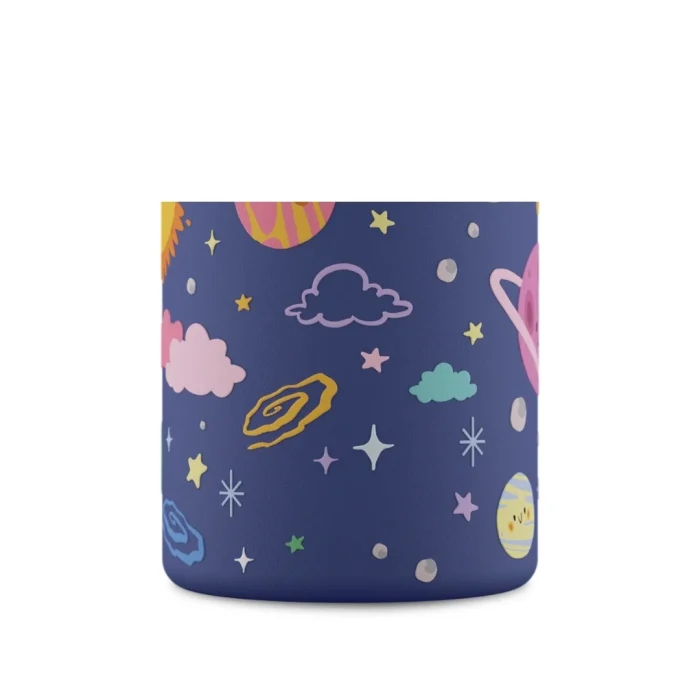 Kids bottle space friends pipetli paslanmaz çelik çocuk su matarası 500 ml - görsel 5