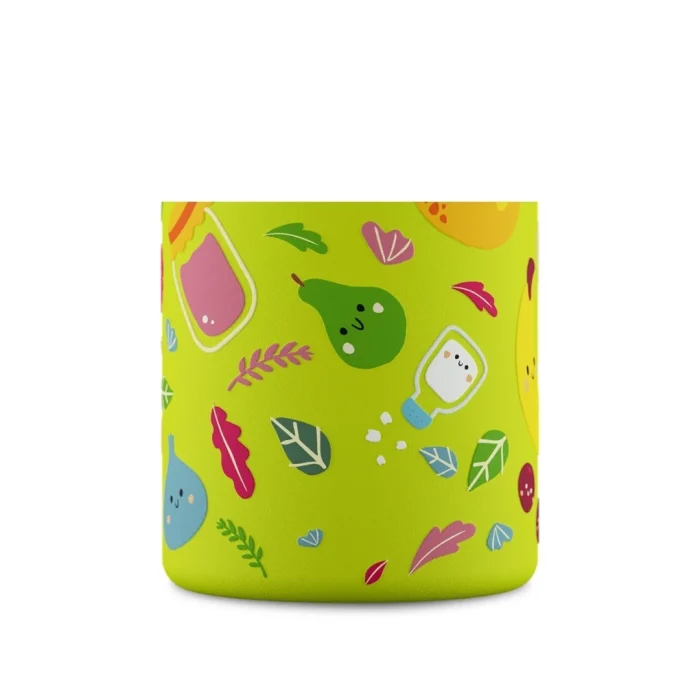 Kids bottle veggie friends pipetli paslanmaz çelik çocuk su matarası 500 ml - görsel 5