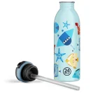 Kids Bottle Sea Friends Pipetli Paslanmaz Çelik Çocuk Su Matarası 500 ml - Görsel 2
